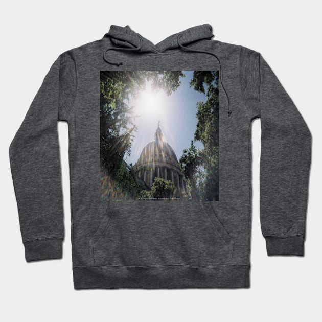 St. Pauls Sun Rays London England Hoodie by Fussell Films